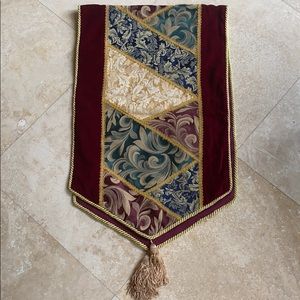 Vintage velvet & damask table runner